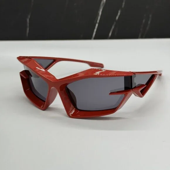 NEW GV40049U 66A GIVENCHY SUNGLASSES RED UNISEX RED EYEWEAR GIVENCHY